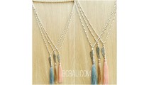 beads necklaces pendant tassel bronze wing charms 